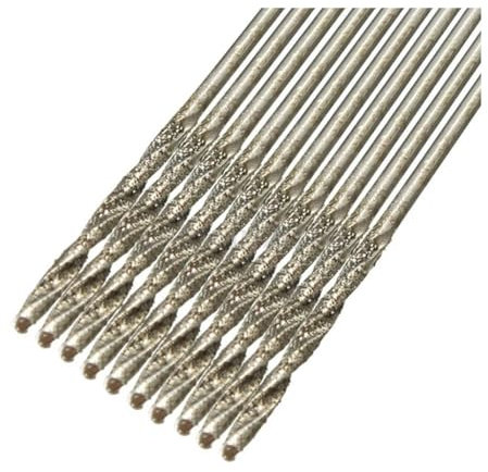 10 pièces 1mm 2mm 3mm 4mm diamant enduit HSS pointe solide forets forets hélicoïdaux foret scie cloche for outils de traitement du Jade(10Pcs 4mm)