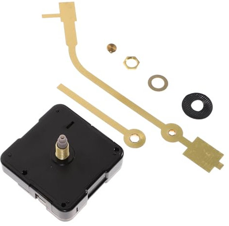 UKCOCO 1 Satz Wanduhrwerk Glockenspiel Tag Kalender große Digitale Wanduhr geführte Uhr Wall Clock wanduhren Quarzuhrwerk eine wanduhr Uhr-Kit Uhrzeiger-Kit Taktversorgung Plastik Golden