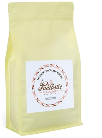 Chocolate Flavour Coffee Beans 1kg - Mellow Chocolate Mocha - Fantastic Flavoured Coffee Company - Naturally Flavored - Medium Roast - Strength 3 - All Coffee Machines - No Sugar Added