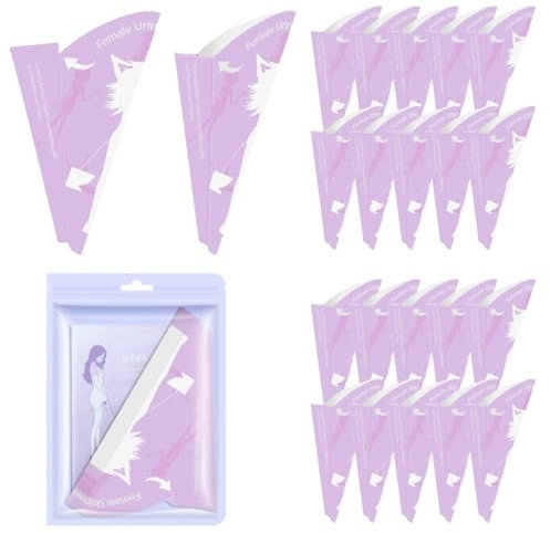 HAMKU 40 Pièces Urinoir Jetable pour Femme, Entonnoir de Pipi Debout, Urinoir Portable pour Femme, Urinoir en Entonnoir, pour Les Déplacements, Le Camping, Les Voyages