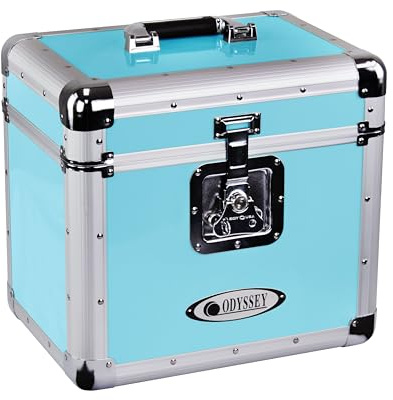Odyssey Vintage Series Sky Blue 12 Vinyl Records or LP Case, Holds 70 PCS