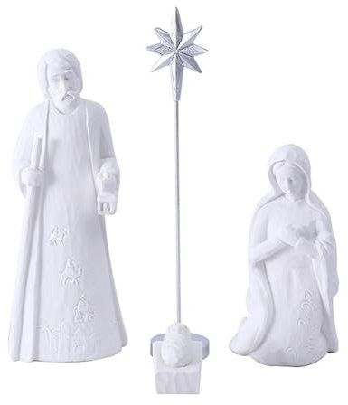 Btgghytr Vielseitig einsetzbare Krippenfigur, symbolische Oster- und Weihnachtsdekoration, Krippen-Krippen-Set, Szenenornamente, Heimdekoration