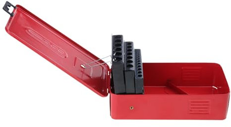 Organizador de brocas de metal, fácil de transportar, caja de almacenamiento para transporte y protección contra daños