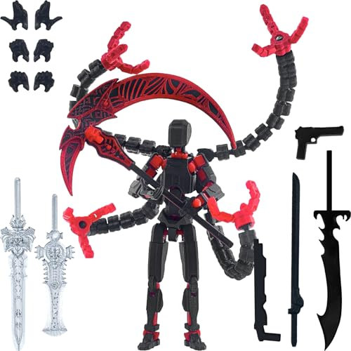 Titan 13 - Figura de acción - Robot móvil multiarticulado T13 impreso en 3D con articulación completa, ideal para coleccionistas, versiones Lucky 13, Nova 13 y Dummy 13
