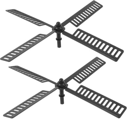 HANABASS 2pcs Windmill Parts Black Plastic Outdoor Windmill Replacement Blades Garden Decoration Metal Pinwheels for Yard and Garden