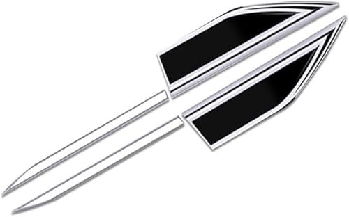 JIAJING 2 Pezzi Decalcomania per Cofano Auto per Audi A3 Sportback 4 (IV) 8Y I 2020-2024, Adesivo per Presa d'Aria per Auto Adesivi per Presa d'Aria Laterale Decalcomanie per Auto,Black