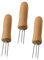 IWOWHERO 3Stücke Teiliges Maisgabel mit Holzgriff Multifunktionale Fruchtpicks für Bbq Grillen und Partys Rostfrei Reinigen für Maiskolben und Snacks