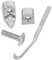 SWOOMEY 4pcs Banjo Accessory Set Banjo Hook Brackets Nuts Mandolin Bracket Kit