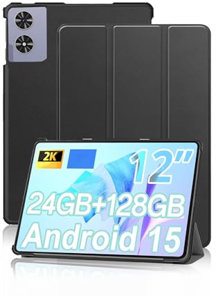 Case for SVITOO P108 12 Inch Android 16 Tablet,daunke Trifold Stand,Waterproof,Anti-Scratch,Slim Durable,Auto Wake/Sleep,Black