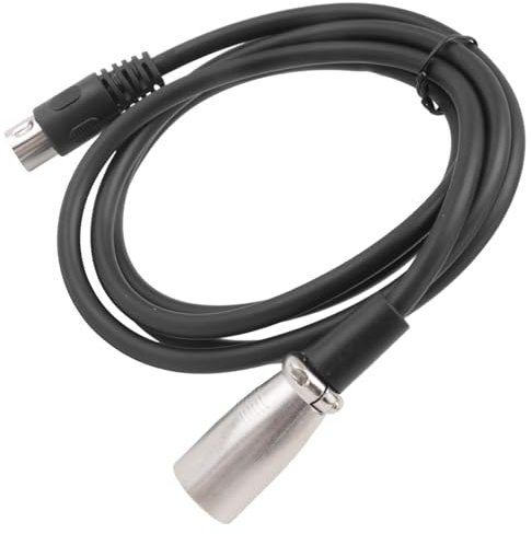 AILIMIAO Audiokabel, DIN 5 Pin auf XLR 3 Pin Audiokabel, 1,5 m, MIDI auf XLR Adapter für Musikinstrumente, Stecker auf Stecker, Schwarz