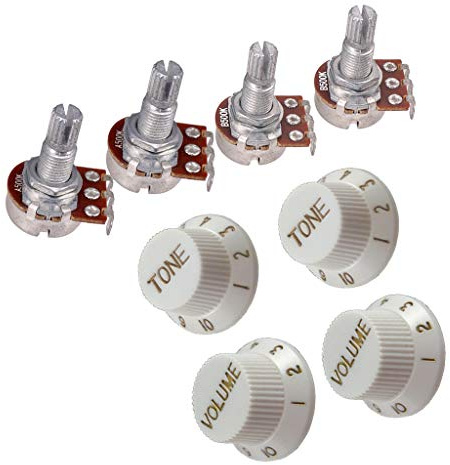 Gitarren-Potentiometer A500K B500K Lautstärkeregler Knopf Zubehör-Set