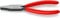 KNIPEX Flachzange mit Kunststoff überzogen schwarz atramentiert 160 mm, 20 01 160