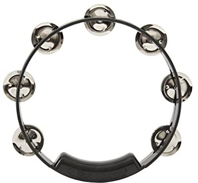 RhythmTech TC4018 8-Inch True Colors Tambourine, Black