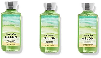 Bath & Body Works Cucumber Melon Shower Gel 10 Oz Set of Three by Bath & Body Works