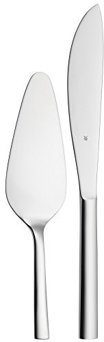 WMF Nuova Obst-/ Kuchenbesteck Set 2-teilig, Tortenmesser Tortenheber Cromargan Edelstahl poliert, spülmaschinengeeignet