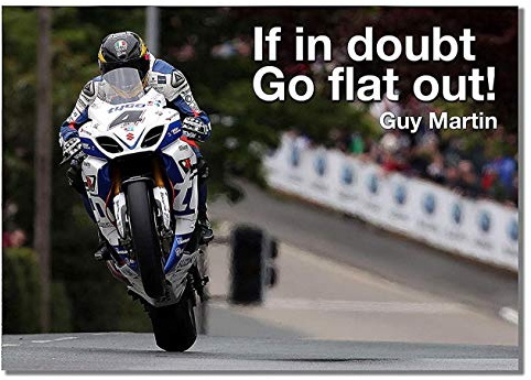 Salopian Sales 6 Poster/Druck, Motiv Guy Martin beim Motorradrennen Isle of Man TT, A3