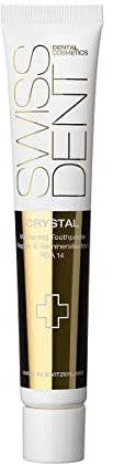 SWISSDENT CRYSTAL ZAHNPASTA, 50 ml aufhellende Whitening Zahnpasta, aufbauend, remineralisierend & reduziert Empfindlichkeit