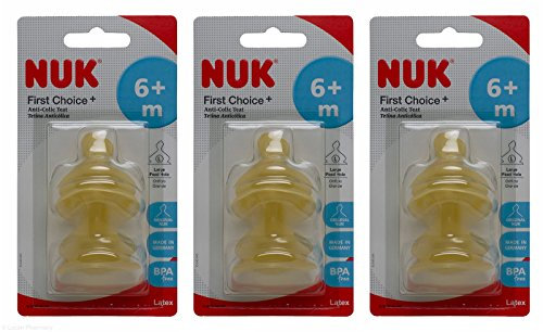 NUK FC Latex Teat S2 LARG Hole 2PK