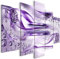 decomonkey Bilder Abstrakt 200x100 cm 5 Teilig Leinwandbilder Bild auf Leinwand Wandbild Kunstdruck Wanddeko Wand Wohnzimmer Wanddekoration Deko violett