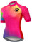 Maillot de Cyclisme Womens VTT Bike Jersey Zip Chemises Manches Courtes Mountain Road Vélo Vêtements Pro Team Racing Cycle Tops pour Dames Femme Respirant à séchage Rapide Rose XXL