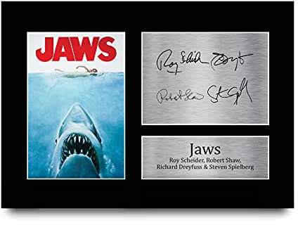 HWC Trading Jaws A4 Ungerahmt Signiert Gedruckt Autogramme Bild Druck-Fotoanzeige Geschenk Für Filmfans
