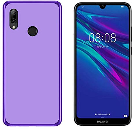 Todobarato24h Funda Compatible con Huawei Y7 2019 (6.26) Morada TPU Lisa Silicona Gel