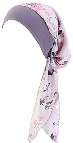 YONKOUNY Kopfbedeckung Chemo Damen Elegante Sommer Elastic Bandana Kopftuch Wrap Headscarf Beanie Hut Kopftuch Schal Turban für Haarverlust Krebs Chemotherapie (#9)