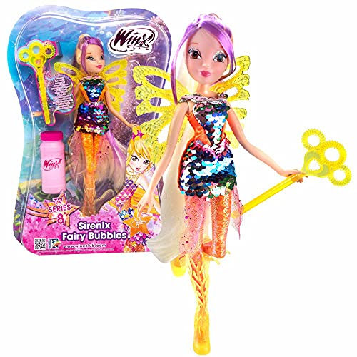 Winx Club Stella | Sirenix Fairy Bubbles Bambola Fata 28cm | Bolle di Sapone