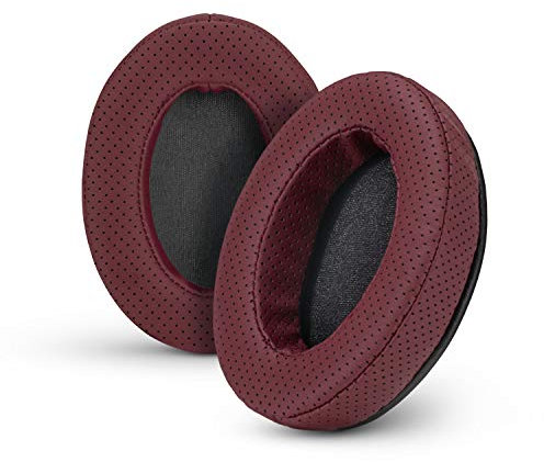Brainwavz Replacement Memory Foam Earpads - Suitable for Many Other Large Over The Ear Headphones - AKG, HifiMan, ATH, Philips, Fostex (Perforated Red)