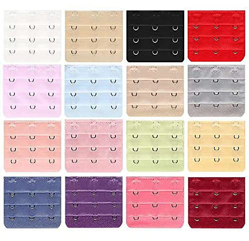 Estensore del Reggiseno Estensione Bra 3 File di prolunga con Gancio a 3 Ganci Bra Accessori per Reggiseno da Donna 16 Colori