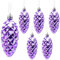 Christmas Concepts® 6er-Pack – 90 mm glänzende und glitzernde Tannenzapfen-Kugeln – Christbaumschmuck