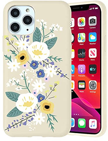 Yoedge Hülle für Apple iPhone 6 / 6S 4,7, Weiß Silikon Ultra Dünn Stoßfeste Handyhülle mit Mode Muster Motiv, Soft TPU Bumper Ganzkörper Schutz Schutzhülle Case für iPhone 6 - Blume 4