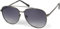 styleBREAKER Damen Piloten Sonnenbrille mit Strass Applikation, getönte Polycarbonat Gläser und Metall Gestell 09020119, Farbe:Gestell Anthrazit/Glas Grau Verlauf