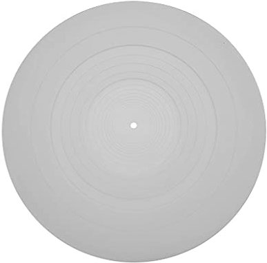 Beiyasi Anti-Vibrations-Silikonkissen Gummi LP Antischlupf-Matte für Phonograph Plattenspieler Vinyl-Plattenspieler Zubehör Plattenspieler-Plattenmatte Weiß