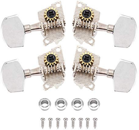 Ukulele Wirbel 2L2R Silber Klassischer Stil Ukulele Stimmwirbel Mechaniken Kupferlegierung Getriebe DIY Ukulele Teile
