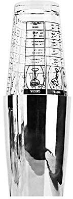 Cocktail Shaker Set Ensemble à Cocktail Shaker 3PCS Cocktail Shaker Set Set Boston Shaker Silver Glass Mesure Bartman Kit avec filtre Accueil 700/40 0ml Outil d'accessoires de bar Shakers à cocktails