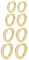 MOROTOLE 4 Paar kleine Creolen für Damen 925 Silber Post Huggie Set 18 Karat Gold/Silber Creolen Schläfer Ohrringe für Mädchen Mehrere Piercings Kleine Kugelohrstecker