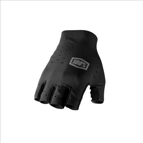 100% GUANTES Unisex Sling Bike Kurzfinger Handschuhe L, Schwarz/Weiß, L