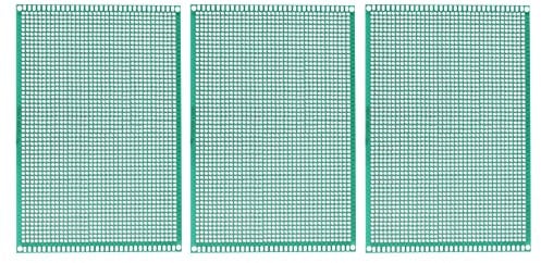 sourcing map 3 Stück PCB Board Einseitige Leiterplatten für Prototyping von Gedruckten Schaltungen Durchkontaktierte Löcher für DIY Löt Elektronikprojekte 100mmx150mm