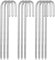 LOLYSIC Lot de 10 piquets d'ancrage au Sol de 32 cm, Clous de Tente avec Pointe ciseau à l'extrémité, idéal pour sécuriser Les clôtures, tentes, auvents, abris de Jardin, Trampoline