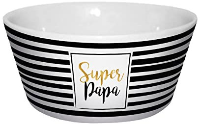 infinite by GEDA LABELS (INFKH) Super Papa Bol à céréales Rayures 400 ml