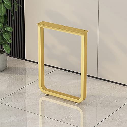 XUAN 70 cm Tischkufen Möbelfüße Tischbeine Metall Tischgestell Modern Möbelbein Rechteckige Tischuntergestell Schwarz/weiß/Gold Esstisch Beine (Color : Gold, Size : 70 * 70cm)
