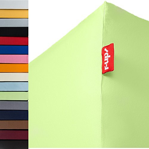 r-up Beste Spannbettlaken Doppelpack 120x200-130x220 bis 35cm Höhe viele Farben 95% Baumwolle / 5% Elasthan 230g/m² Oeko-TEX stressfrei auch für hohe Matratzen (grün)