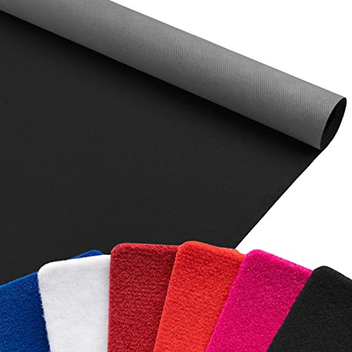 Primaflor Event-Teppich Meterware Salsa - 2,00m x 17,00m, Anthrazit, Viele Farben, Rutschfester Gangläufer, Schwer Entflammbarer Hochzeits-Läufer, B1 Messeteppich