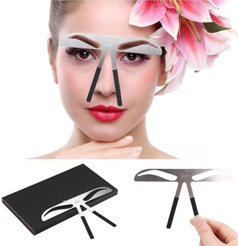 Ögonbrynsmallar för Nybörjare, Återanvändbar Ögonbrynslinjal, Positioneringsverktyg för Makeup, Klassisk Stil