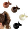 Haarklammer,4 Farben Hohe Pferdeschwanz-Clips,Haarklammer klein,Dünnes Haar Rund & Klein Haaraccessoires Damen, Modische Haar-Accessoires Ponytail(Schwarz, Weiß, Braun, Orange)