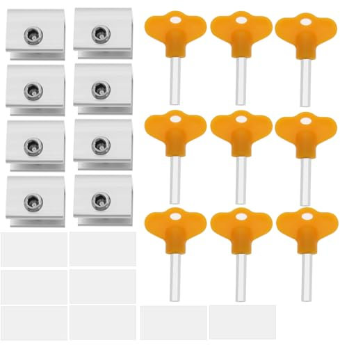 Be In Your Mind 8pcs Window Locks of Stopper Lock Sliding Single Hole Keep Window Partially Open Partially Closed Metal and Plastic Durable for Horizontal/Vertical Sliding Windows Sliding Doors