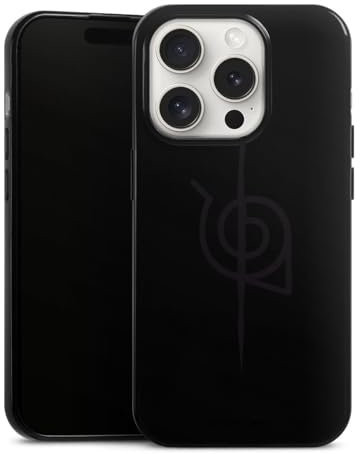 Slim Case extra dünn kompatibel mit Apple iPhone 15 Pro Silikon Handyhülle schwarz Hülle Naruto Shippuden Sasuke Konoha
