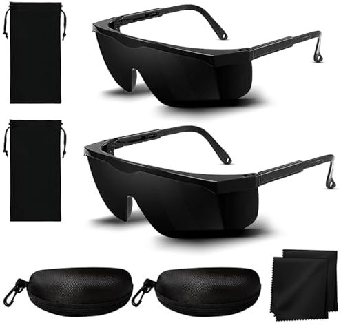 peiyee 2 Pcs Ipl 200-2000nm Gafas De Seguridad LáSer,Gafas De Seguridad óPticas Con Pata TelescóPica,Gafas Protectoras Para Tratamiento De DepilacióN,Operadores CosméTicos LáSer Y Terapia De Luz Roja