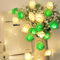 RECUTMS Rose Flower Fairy String Lights,9.8Ft 20LED Artificial Roses Garland Lights,Battery Powered Rose Light for Valentine's Day Wedding Mother's Day Girl Home Indoor Decorations(Green+White)